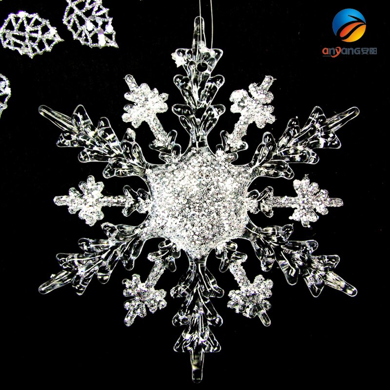 ο 10pcs ũ  â    ȿ ũ ̾Ƹ  ȿ/New 10pcs Christmas Ornament window decoration frozen snow effect acrylic diamond snowflake effec